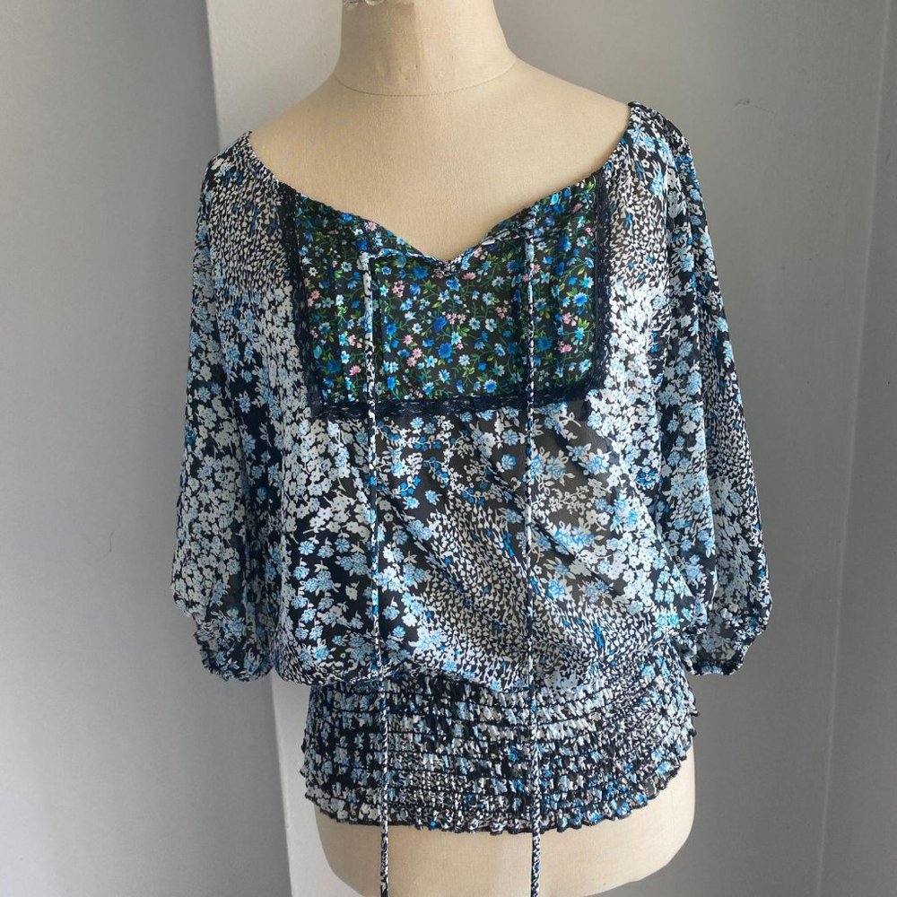 Floral Peasant Blouse